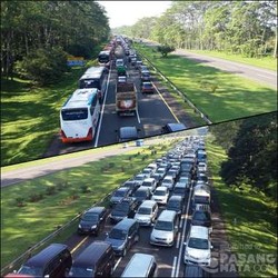 Long Weekend, Lalin Menuju Puncak Padat Diberlakukan 1 Arah