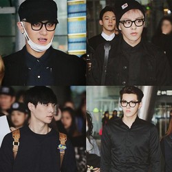 Kembali dari Macau, EXO-M Serba Hitam di Bandara Incheon
