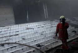 Presiden SBY Tinjau Lokasi Kebakaran Pasar Senen