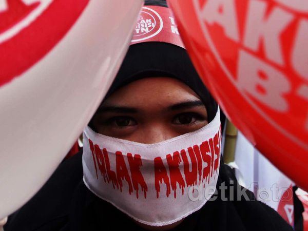 Aksi Karyawan BTN Tolak Akuisisi