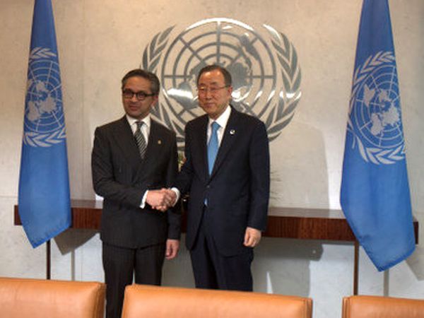 Marty Natalegawa Bertemu Sekjen PBB