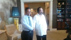 Bahas Cawapres, Mahfud Md Gelar Pertemuan Tertutup dengan Surya Paloh