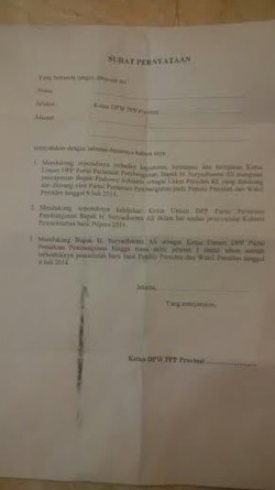 Tentang Surat Dukung Prabowo, SDA: Masak Ketua DPW Ditekan?