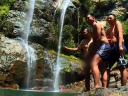 Aksi Konyol Ruben di Air Terjun Cunca Rami, Labuan Bajo