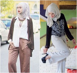 Hijab Style: Bergaya Retro dengan Padu Padan Celana Palazzo
