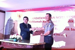 Polri dan MK Teken Kerja Sama Muluskan Pemilu 2014