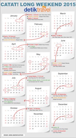 Catat! Ini Daftar Long Weekend Tahun 2015