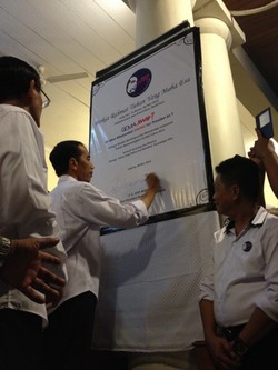 Jokowi Deklarasikan Gema JKW4P7 di Menteng