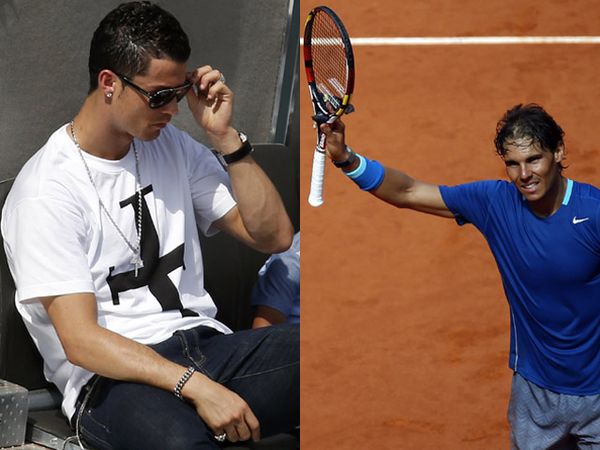 Disaksikan Ronaldo, Nadal Menang