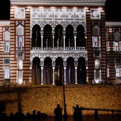 Video Mapping Tiga Dimensi Tandai Dibukanya Balaikota Sarajevo