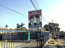 Baliho Dukung Prabowo-Hatta Mulai Terpasang di Bogor