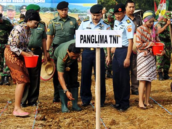 Panglima TNI Tanam Kedelai di Subang