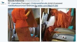 Pramugari Salat Saat Terbang, Pelayanan Garuda Tetap Maksimal