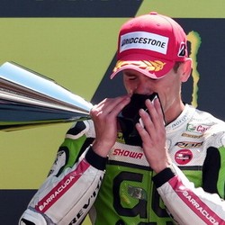 Podium Ketiga Bautista di MotoGP