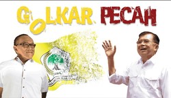 Antara Ical dan JK, Partai Golkar pun Pecah