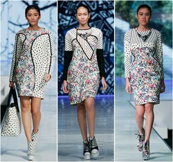 Desainer Sofie Hiasi Panggung JFFF 2014 dengan Koleksi Busana Abstrak