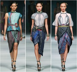 Deden Siswanto Tampilkan Koleksi Busana Formal dari Kain Endek Bali