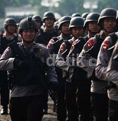 Polisi Gelar Simulasi Pengamanan Pilpres di Bundaran HI