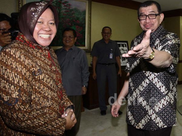 Risma-Mensos Bahas Penutupan Lokalisasi Dolly