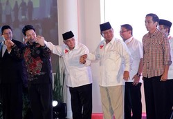Begini Momen Kakunya Jokowi Saat Acara Deklarasi Kampanye Damai