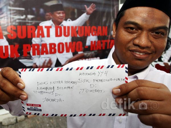 Satu Juta Surat Dukung Prabowo-Hatta
