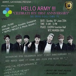 Yuk, Ikutan Gathering 1st Anniversary Bangtan Boys di Jakarta!