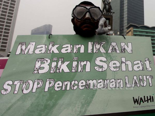 Walhi Gelar Aksi di Bundaran HI