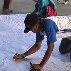 Relawan Jokowi-JK di Jember Galang Dukungan Saat Car Free Day