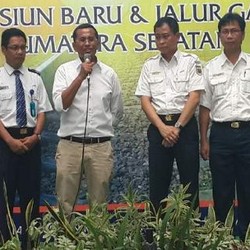 Dahlan-Jonan Resmikan 11 Stasiun Baru dan Jalur Ganda Kereta Api di Sumsel