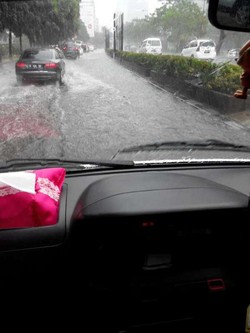 Hujan Angin Tumbangkan Pohon di Jl Rasuna Said, Macet 2 Km