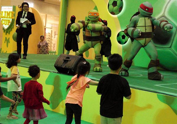 Spongebob & Kura-kura Ninja Hibur Anak-anak