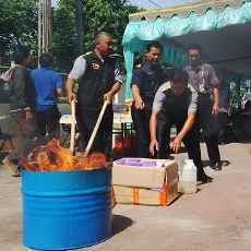 Bea Cukai Kediri Musnahkan Barang Bukti Senilai Rp 144 Juta