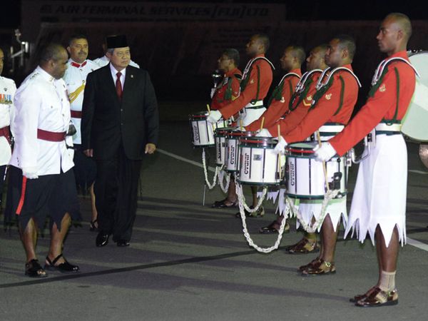 Presiden SBY Tiba di Kepulauan Fiji Presiden SBY Tiba di Kepulauan Fiji