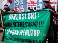 Pensiunan BRI Demo di Yogyakarta