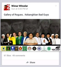 Timses Jokowi-JK Tegaskan Wimar Witoelar Bukan Anggotanya