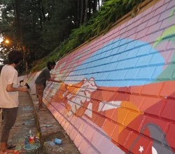 Asyik, Tembok Jalan Siliwangi Indah Kembali