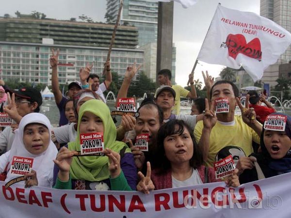 Penyandang Tuna Rungu Dukung Jokowi