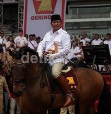 Kampanye di GBK, Prabowo Tak Lagi Tunggangi Kuda
