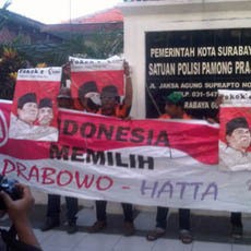 Pemuda Pancasila Pertanyakan Spanduk Prabowo-Hatta yang Hilang ke Satpol PP