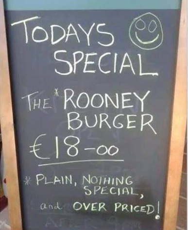 Sebuah Restoran Cibir Rooney Lewat Burger Seharga Rp 370 Ribu