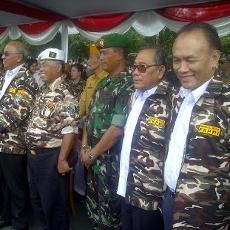 Jenderal Purnawiran Pendukung Dua Capres Rukun Saat Apel Siaga GM FKPPI