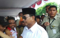 Usai 40 Menit Kampanye di Sukoharjo, Prabowo Bertolak ke Boyolali