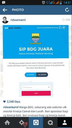 Baik Buruk Kinerja Kelurahan di Bandung, Silakan Nilai di Website Ini