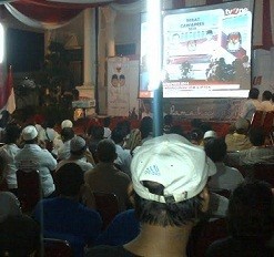 Pendukung Prabowo-Hatta Gelar Nobar di Rumah Polonia