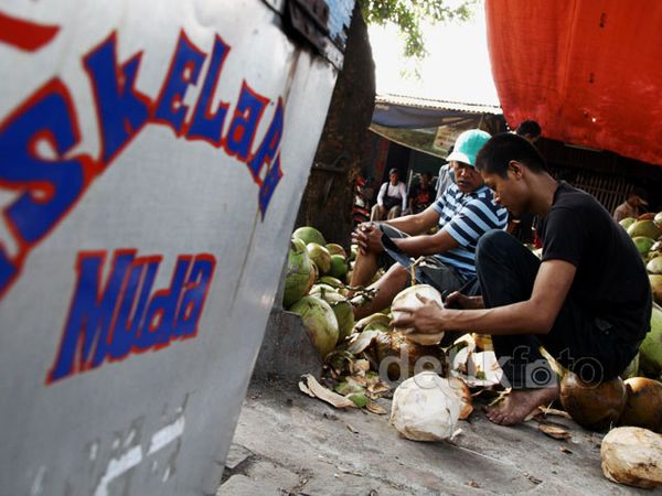 Bulan Puasa, Penjual Kelapa Panen Rezeki