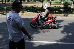 Ini Ceceran Darah Bharada Rizki di Lokasi Pembunuhan di Depan Halte UI