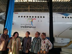 Indonesia Promosi Wisata di Badan Pesawat Garuda