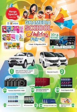 Gramedia School Holiday Fair 2014 Menangkan Ratusan Hadiah Menarik!!! Belanja dengan Kartu Kredit dan Flazz BCA