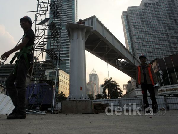 JPO Pengganti Bundaran HI Mulai Dibangun