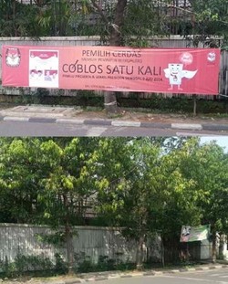 Tak Cukup Tarik, KPU Dituntut Usut Kasus Spanduk Coblos Satu Kali